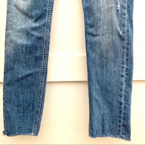 H&M Medium Wash Skinny Ankle Jeans with Frayed Hem - Picture 3 of 7